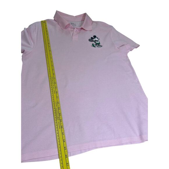 Disney Men’s Mickey Mouse Polo Shirt Pink Size Large - Picture 9 of 9